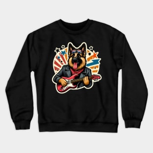 German Shepherd Rockstar Crewneck Sweatshirt